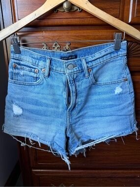 Lucky Brand Faded Light Blue Distressed Denim Shorts